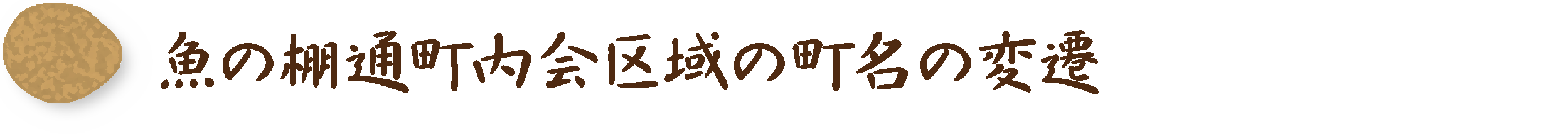 魚の棚通町内会　変遷